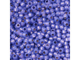 TOHO Glass Seed Bead, Size 11, 2.1mm, PermaFinish - Silver-Lined Milky Sapphire (Tube)