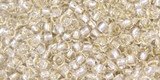 TOHO Glass Seed Bead, Size 11, 2.1mm, PermaFinish - Silver-Lined Crystal (tube)