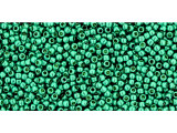 TOHO Glass Seed Bead, Size 11, 2.1mm, PermaFinish Galvanized Teal (Tube)