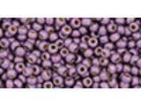TOHO Glass Seed Bead, Size 11, 2.1mm, Permafinish - Matte Galvanized Pale Lilac (Tube)