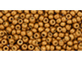 TOHO Glass Seed Bead, Size 11, 2.1mm, Permafinish - Matte Galvanized Old Gold (Tube)