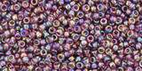 TOHO Glass Seed Bead, Size 15, 1.5mm, Transparent Rainbow Med Amethyst (tube)