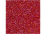 TOHO Glass Seed Bead, Size 15, 1.5mm, Transparent-Rainbow Ruby (Tube)