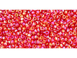 TOHO Glass Seed Bead, Size 15, 1.5mm, Transparent-Rainbow Ruby (Tube)