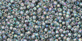 TOHO Glass Seed Bead, Size 15, 1.5mm, Transparent-Rainbow Gray (tube)