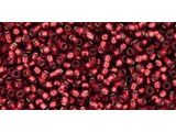 TOHO Glass Seed Bead, Size 15, 1.5mm, Silver-Lined Milky Pomegranate (Tube)