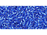 TOHO Glass Seed Bead, Size 15, 1.5mm, Silver-Lined Sapphire (Tube)