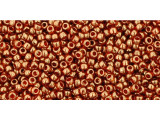 TOHO Glass Seed Bead, Size 15, 1.5mm, Gold-Lustered African Sunset (Tube)