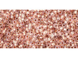 TOHO Glass Seed Bead, Size 15, 1.5mm, Copper-Lined Alabaster (Tube)