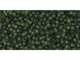 TOHO Glass Seed Bead, Size 15, 1.5mm, Transparent-Frosted Olivine (Tube)