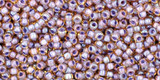 TOHO Glass Seed Bead, Size 15, 1.5mm, Inside-Color Lt Topaz/Opaque Lavender-Lined (tube)