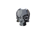 Enigmatic style can be yours with this PRESTIGE Crystal Components skull flatback. This iconic look is realized with a sophisticated crystal cut to add a special touch to any design. This flatback has a distinctive expression thanks to the molded eyes combined with a multilayer crystal cut. It is easy to add to jewelry designs thanks to the flat and solid construction. This flatback features a dark glitter filled with grey, black, and silvery-white tones.