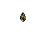 Incorporate elegance into your designs with this PRESTIGE Crystal Components teardrop sew-on stone. This stone features a classic teardrop shape. It is flat on the back and features two open holes on either end, making it easy to attach to projects. Use this stone to embellish sewing projects, like clothing and accessories. You can even use it as a link in jewelry projects. This item features a unique metallic effect with a dark, oily pattern on top of the crystal, resulting in a multicolor look. The pattern is unique on every piece, giving you versatility in your designs.Sold in increments of 6