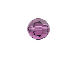 Create a rich look in your projects with this PRESTIGE Crystal Components crystal faceted round. Displaying a classic round shape and multiple facets, this bead can be added to any project for a burst of sparkle. The simple yet elegant style makes this bead an excellent supply to have on hand, because you can use it nearly anywhere. This bead is the perfect size for matching necklace and bracelet sets. It displays a regal purple color.Sold in increments of 6