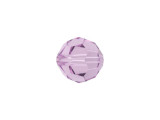Displaying a classic round shape and multiple facets, this bead can be added to any project for a burst of sparkle. The simple yet elegant style makes this bead an excellent supply to have on hand, because you can use it nearly anywhere. This eye-catching bead features a soft lilac purple color full of sophisticated style.Sold in increments of 6