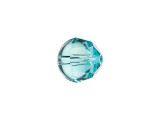 Tropical sparkle fills the PRESTIGE Crystal Components 5026 8mm Cabochette bead in Light Turquoise. Half of this bead features faceted crystal, while the other half is perfectly smooth and round. This bead offers an entirely different appearance depending on the angle. This bead is a perfect example of sparkling and playful style, like a water droplet on a spring day. The 8mm size is perfect for using in necklaces and bracelets. This bead features aquatic blue color that would look at home in the ocean. Sold in increments of 6