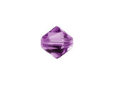 The beautiful Amethyst color of this faceted Bicone from PRESTIGE Crystal Components is sure to provide your designs with a gorgeous accent. This updated version of the classic faceted Bicone crystal features the cut with 12 facets for added sparkle and brilliance. This patented cut is beyond measure and just has to be seen to be truly appreciated. Make your designs pop with this gorgeous 8mm crystal bead today.Sold in increments of 6