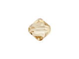 Give your designs an elegant look with this beautiful faceted Bicone in the gorgeous Crystal Golden Shadow color from PRESTIGE Crystal Components. This updated version of the classic faceted Bicone crystal features the cut with 12 amazing facets full of sparkle and brilliance. This patented cut is beyond measure and just has to be seen to be truly appreciated. Make your designs pop with this gorgeous 8mm crystal bead today.Sold in increments of 6