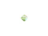 The beautiful Peridot color and AB finish of this faceted Bicone from PRESTIGE Crystal Components will give your designs a touch of natural elegance. This Bicone crystal features the cut with 12 amazing facets for added sparkle and brilliance. Make your designs pop with this gorgeous 4mm crystal bead today. It's small in size, so you can use it as a spacer or showcase it in earrings.Sold in increments of 24