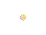 You can add cheerful sparkle to your style with this PRESTIGE Crystal Components bead. This bead features the popular Bicone shape that tapers at both ends, much like a diamond. The multiple facets cut into the surface of the crystal create a sparkling effect that is sure to catch the eye. This bead is small in size, so you can use it between larger beads for a fun pop of color. The shimmer effect is a special coating specifically designed to capture movement. This effect adds brilliance, color vibrancy, and unique light refraction. This bead features a sunny yellow color with the shimmer effect adding iridescent purple and blue tones. This effect has been applied two times for even more shine.Sold in increments of 24