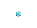 Spice up your designs with the PRESTIGE Crystal Components 4mm cube bead in Light Turquoise. This bead features a cube shape that works well with both contemporary and classic styles. The facets cut into its surface ensure that this bead sparkles and shines brilliantly from every angle. Add the sparkle and brilliance of genuine Austrian crystal to your creations by including this high-quality bead. This bead features a bright blue color that sparkles with icy brilliance.Sold in increments of 6