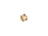 Bring geometric flair to your projects with this PRESTIGE Crystal Components cube bead. This modern bead features a cube shape with precision-cut facets for sparkle from every angle. This bead is perfect for creating a playful feel in your designs. Try it in necklaces, bracelets and even earrings. It's sure to add excitement to your style. This small bead can be used as a spacer in necklaces and bracelets or as an accent in earring designs. This crystal features a golden brown sparkle.Sold in increments of 6