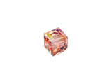 Bring geometric flair to your projects with this PRESTIGE Crystal Components cube bead. This modern bead features a cube shape with precision-cut facets for sparkle from every angle. This bead is perfect for creating a playful feel in your designs. Try it in necklaces, bracelets and even earrings. It's sure to add excitement to your style. This bead is versatile in size, so you can use it in necklaces, bracelets, and earrings. The shimmer effect is a special coating specifically designed to capture movement. This effect adds brilliance, color vibrancy, and unique light refraction. This crystal features a peachy pink color with a wonderful iridescent gleam. The Shimmer B coating is only applied to three sides of the cube bead.Sold in increments of 6