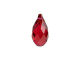 A ravishing red color is on display in this PRESTIGE Crystal Components briolette pendant. This teardrop-shaped pendant is crafted with multiple diamond-shaped facets for brilliant sparkle. With its top-drilled stringing hole, this piece is great for dangling from designs. Dangle this pendant from necklaces and earrings for sophisticated style.