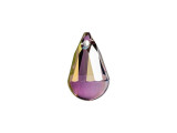 Put playful elegance into your designs with the PRESTIGE Crystal Components 6026 20mm Cabochette pendant in Crystal Lilac Shadow. This pendant features a teardrop shape with a stringing hole drilled through the top of the tapered end. The top half of this pendant is faceted, while the rounded bottom is perfectly smooth. This pendant offers up stunning texture in its diverse surfaces and creates an intriguing focal. This large pendant displays a rich floral purple color with a subtle golden coating containing real gold. 