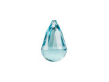 Like a quivering water droplet, this PRESTIGE Crystal Components 6026 20mm Cabochette pendant in Light Turquoise exudes playful elegance. This pendant features a teardrop shape with a stringing hole drilled through the top of the tapered end. The top half of this pendant is faceted, while the rounded bottom is perfectly smooth. This pendant offers up stunning texture in its diverse surfaces and creates an intriguing focal. This pendant features tropical light blue color filled with oceanic sparkle. 