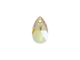 For a lovely sparkle in your style, try this PRESTIGE Crystal Components pendant. This lovely pendant features a simple pear shape and is covered in precise-cut facets that sparkle brilliantly. The teardrop-like shape will add sophistication to any necklace design and the Austrian crystal will glitter like no other. Use it with a bail to ensure your pendant hangs straight and even. The shimmer effect is a special coating specifically designed to capture movement. This effect adds brilliance, color vibrancy, and unique light refraction. Use this versatile pendant in necklaces and earrings. This pendant features a sunny yellow color with the shimmer effect adding iridescent purple and blue tones.