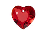 Add a modern and romantic symbol to your style with this PRESTIGE Crystal Components Heart Cut pendant. This pendant will promote a sense of everyday passion in your jewelry projects, making each design enduring and iconic. The beautiful crystal pendant sparkles at every angle. Showcase this bold pendant in sophisticated necklace designs. This crystal features a crimson sparkle.