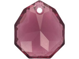 Let your designs shine with this PRESTIGE Crystal Components 6436 Majestic Pendant. This pendant features a wide teardrop-like shape with angular facets. These facets catch the light and make this pendant really sparkle. There is a stringing hole at the top of the pendant, so it is easy to add it to your designs. This pendant features an Amethyst color.