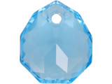 Let your designs shine with this PRESTIGE Crystal Components 6436 Majestic Pendant. This pendant features a wide teardrop-like shape with angular facets. These facets catch the light and make this pendant really sparkle. There is a stringing hole at the top of the pendant, so it is easy to add it to your designs. This pendant features an Aqua color.