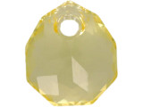 Let your designs shine with this PRESTIGE Crystal Components 6436 Majestic Pendant. This pendant features a wide teardrop-like shape with angular facets. These facets catch the light and make this pendant really sparkle. There is a stringing hole at the top of the pendant, so it is easy to add it to your designs. This pendant features a Jonquil color.