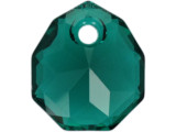Let your designs shine with this PRESTIGE Crystal Components 6436 Majestic Pendant. This pendant features a wide teardrop-like shape with angular facets. These facets catch the light and make this pendant really sparkle. There is a stringing hole at the top of the pendant, so it is easy to add it to your designs. This pendant features an Emerald color.