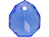 Let your designs shine with this PRESTIGE Crystal Components 6436 Majestic Pendant. This pendant features a wide teardrop-like shape with angular facets. These facets catch the light and make this pendant really sparkle. There is a stringing hole at the top of the pendant, so it is easy to add it to your designs. This pendant features a Sapphire color.