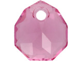 Let your designs shine with this PRESTIGE Crystal Components 6436 Majestic Pendant. This pendant features a wide teardrop-like shape with angular facets. These facets catch the light and make this pendant really sparkle. There is a stringing hole at the top of the pendant, so it is easy to add it to your designs. This pendant features a Rose color.