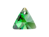 Enhance designs with geometric flair using the PRESTIGE Crystal Components 6628 16mm triangle pendant in Dark Moss Green. The triangular shape of this pendant is full of versatility. You can use it in demurely sophisticated looks or opulent eye-catchers. Try them in chandelier earrings, bold layered necklaces or more simple designs. It's sure to capture the imagination, thanks to its sparkling facets. This large pendant displays a deep green color inspired by gemstones.Sold in increments of 6