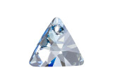 Enhance designs with geometric flair using the PRESTIGE Crystal Components 6628 16mm triangle pendant in Crystal Blue Shade. The triangular shape of this pendant is full of versatility. You can use it in demurely sophisticated looks or opulent eye-catchers. Try them in chandelier earrings, bold layered necklaces or more simple designs. It's sure to capture the imagination, thanks to its sparkling facets. This large pendant displays a faint blue color with streaks of silver and gold.Sold in increments of 3