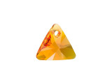 You'll love the modern beauty found in this PRESTIGE Crystal Components 6628 12mm triangle pendant in Tangerine. The triangular shape of this pendant is full of versatility. You can use it in demurely sophisticated looks or opulent eye-catchers. Try them in chandelier earrings, bold layered necklaces or more simple designs. It's sure to capture the imagination, thanks to its sparkling facets. This shimmering smolder of orange color is inspired by romantic sunsets and joyful sunrises. This bold pendant will give your designs unique style.Sold in increments of 6