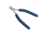 Tronex oval head cutters are great for general use. The ergonomic handles are 4.8 inches, fitting the average hand much better than the smaller tools on the market and allowing for easier repetitive use without fatigue. The flush cutting edge means that both cutting edges receive a tiny bevel by diamond honing over the entire outer length. The bevels are at 60 degrees to the plane of the cutting surface. They are no more than 0.12mm in width and thus form an exceptionally small V-shaped groove along the edges. It also yields only the tinniest raised surface, or pinch, on the cut lead. Recommended for use on soft wire no larger than 16 gauge.