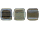 CzechMates Glass 6mm Montana Blue Celsian Two-Hole Tile Bead Strand