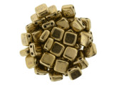 CzechMates Glass 2-Hole Square Tile Beads 6mm - Bronze