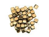 CzechMates Glass 2-Hole Square Tile Beads 6mm - Bronze