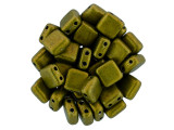 CzechMates Glass 6mm ColorTrends Saturated Metallic Meadowlark Two-Hole Tile Bead Strand