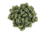 CzechMates Glass 3 x 6mm Honeydew Moon Dust 2-Hole Brick Bead Strand