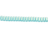 CzechMates Glass 3 x 6mm Sueded Gold Teal 2-Hole Brick Bead Strand