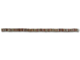 CzechMates Glass 3x6mm Umber with Picasso 2-Hole Brick Bead (50pc Strand)