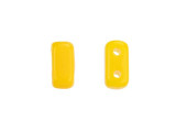 CzechMates Glass 3 x 6mm Opaque Sunflower Yellow 2-Hole Brick Bead Strand